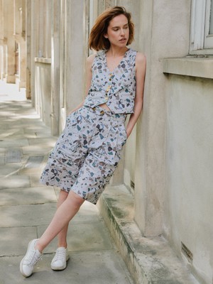 Daphne Waistcoat Top in Terrazzo from Fanfare Label