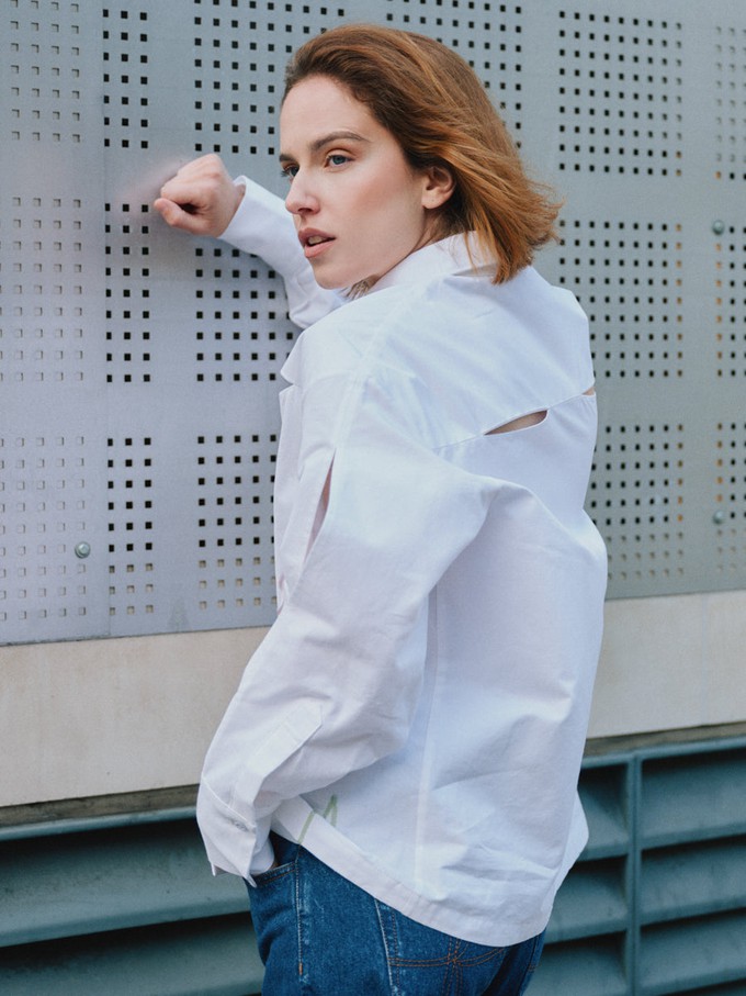 Seeing Eye Plain White Button Up Shirt from Fanfare Label