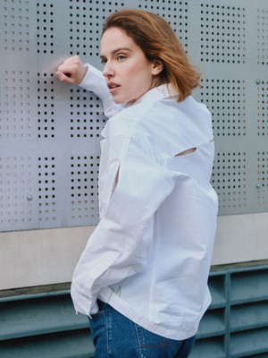 Seeing Eye Plain White Button Up Shirt from Fanfare Label