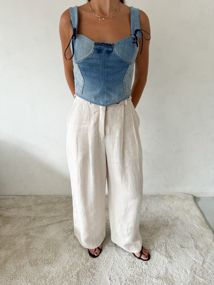 Upcycled Denim Deconstructed Corset from Fanfare Label