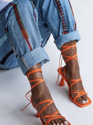 High Waisted Organic & Recycled Stripe Wool Jeans from Fanfare Label