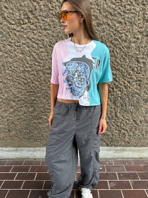 Amber Vintage Spliced Crop Top size 8/10 from Fanfare Label Amber Vintage Spliced Crop Top size 8/10 from Fanfare Label