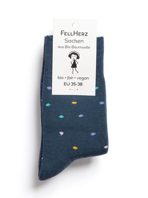 Pack of 3 warm cuddly socks with organic cotton confetti thundercloud from FellHerz T-Shirts - bio, fair & vegan