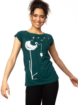 Dandelion Cap Sleeve Deep Teal from FellHerz T-Shirts - bio, fair & vegan