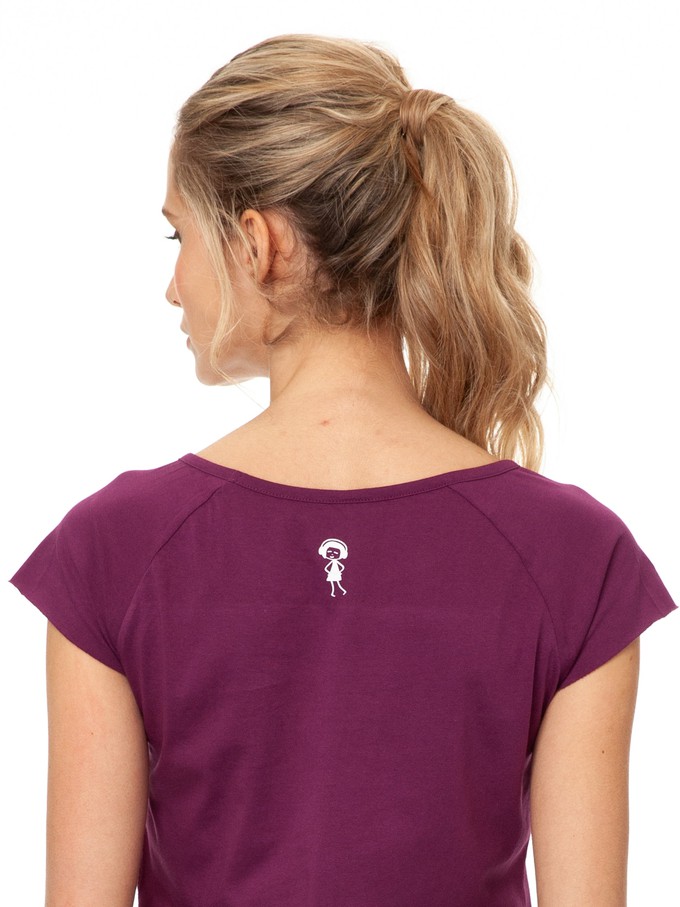Asana Girl Cap Sleeve berry from FellHerz T-Shirts - bio, fair & vegan