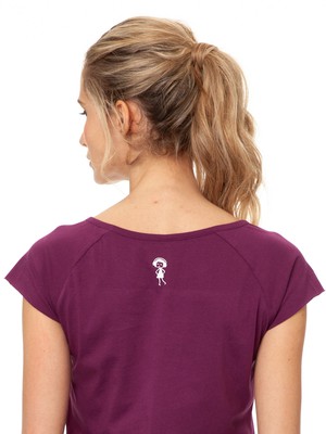 Asana Girl Cap Sleeve berry from FellHerz T-Shirts - bio, fair & vegan