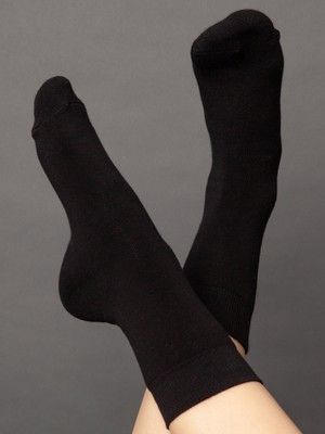 Pack of 6 thick and thin socks with organic cotton mix black from FellHerz T-Shirts - bio, fair & vegan