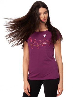 Asana Girl Cap Sleeve berry from FellHerz T-Shirts - bio, fair & vegan