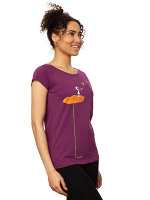 Schwalbenzug Cap Sleeve berry from FellHerz T-Shirts - bio, fair & vegan