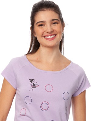 Sporty Girl Cap Sleeve lavender from FellHerz T-Shirts - bio, fair & vegan