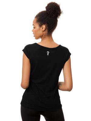 Moon Girl Cap Sleeve black from FellHerz T-Shirts - bio, fair & vegan