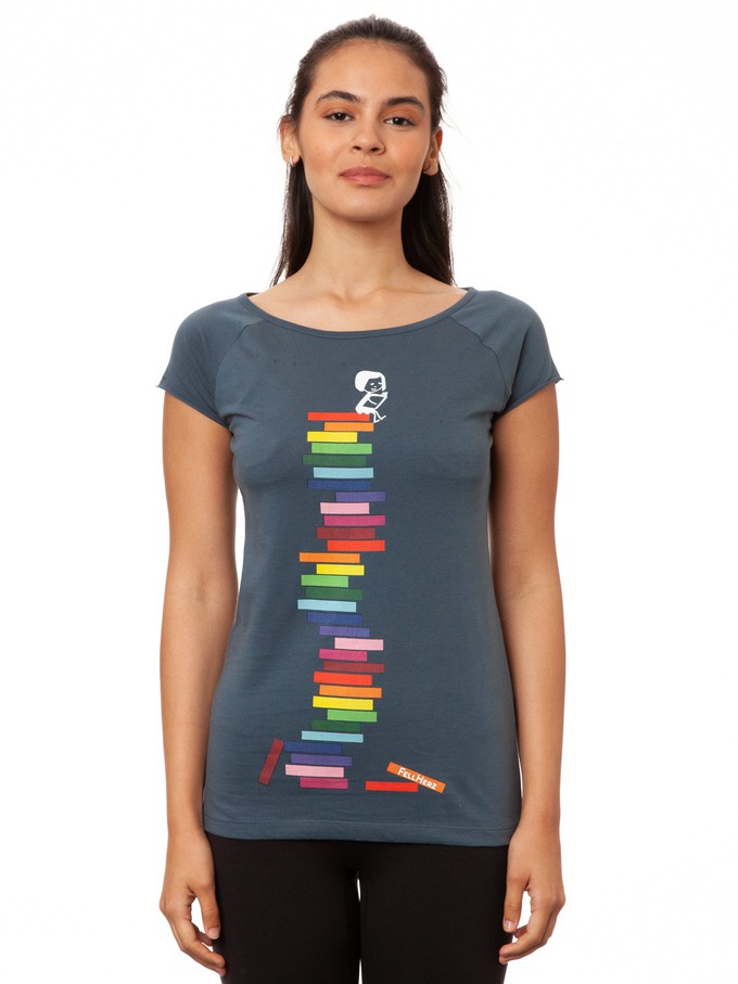 Books Girl Cap Sleeve thundercloud from FellHerz T-Shirts - bio, fair & vegan
