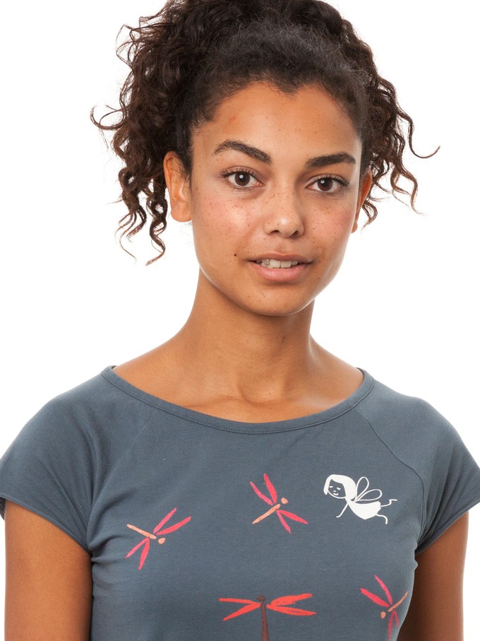 dragonfly girl cap sleeve thundercloud from FellHerz T-Shirts - bio, fair & vegan