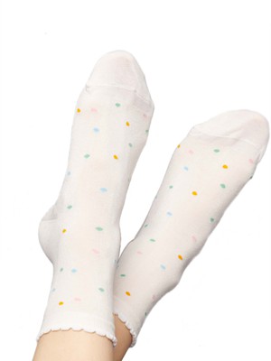 Pack of 6 socks with viscose (made of bamboo) mix confetti white and heart black from FellHerz T-Shirts - bio, fair & vegan