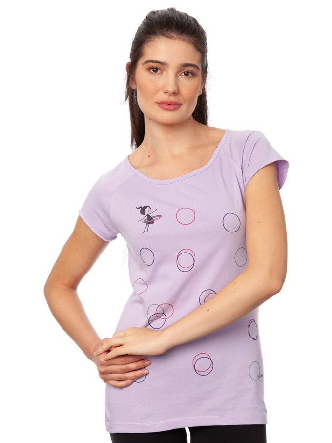 Sporty Girl Cap Sleeve lavender from FellHerz T-Shirts - bio, fair & vegan