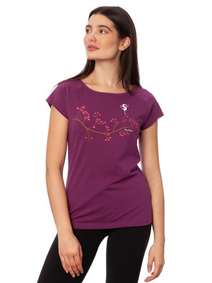 Asana Girl Cap Sleeve berry from FellHerz T-Shirts - bio, fair & vegan