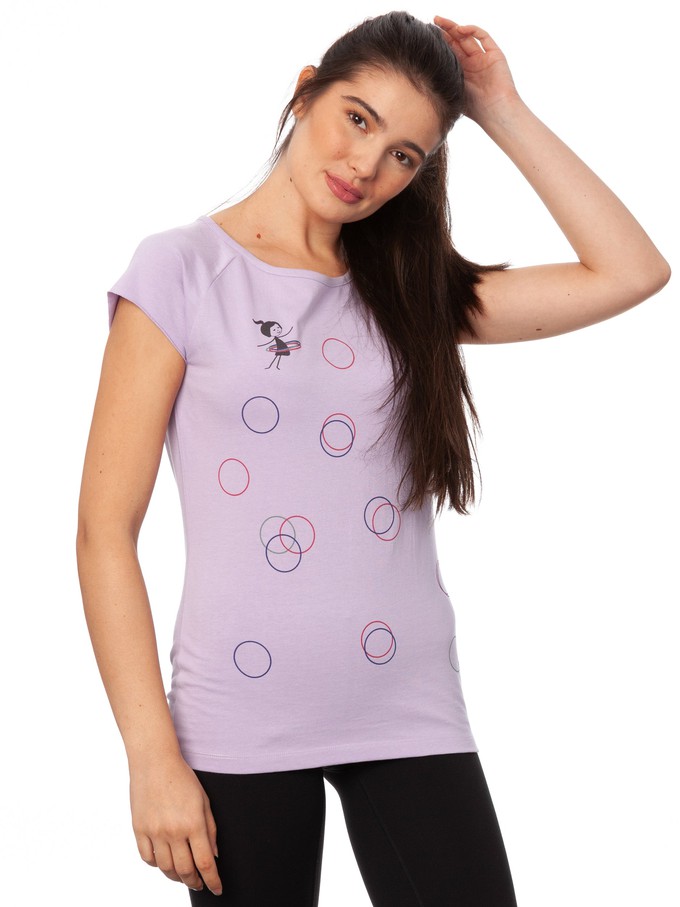 Sporty Girl Cap Sleeve lavender from FellHerz T-Shirts - bio, fair & vegan