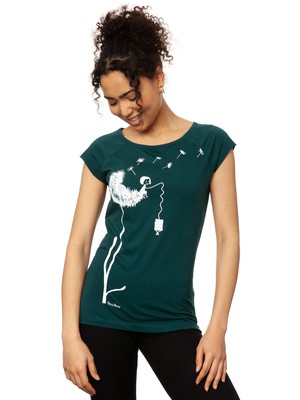 Dandelion Cap Sleeve Deep Teal from FellHerz T-Shirts - bio, fair & vegan