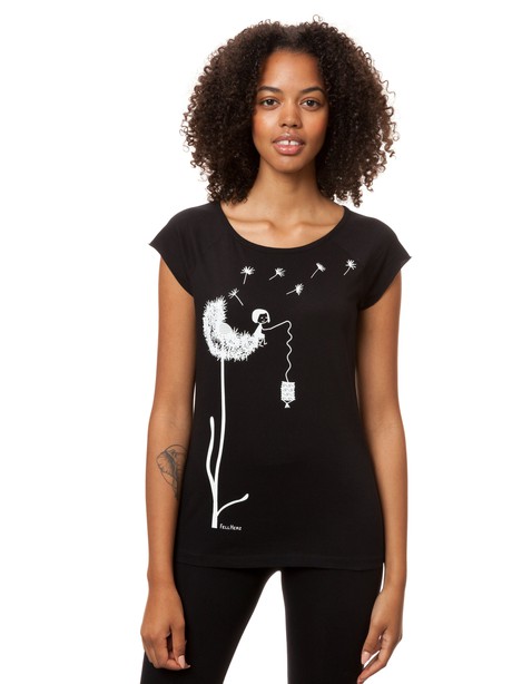 Dandelion Cap Sleeve black from FellHerz T-Shirts - bio, fair & vegan