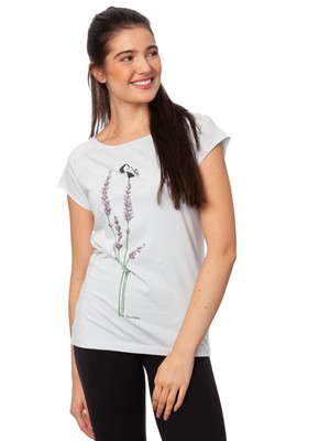 Saxophone girl cap sleeve sky blue from FellHerz T-Shirts - bio, fair & vegan