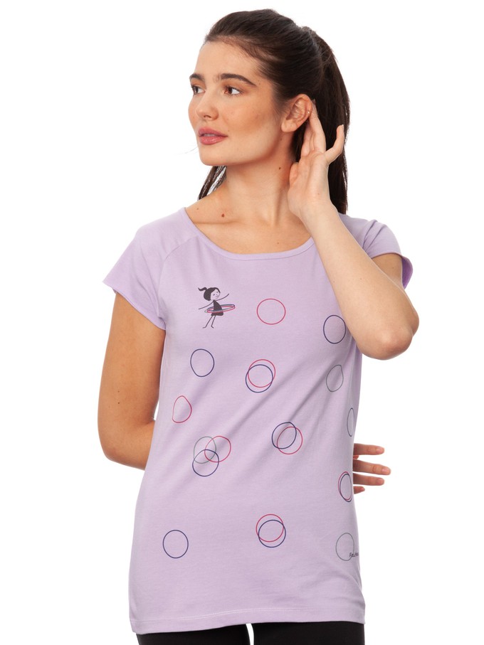 Sporty Girl Cap Sleeve lavender from FellHerz T-Shirts - bio, fair & vegan