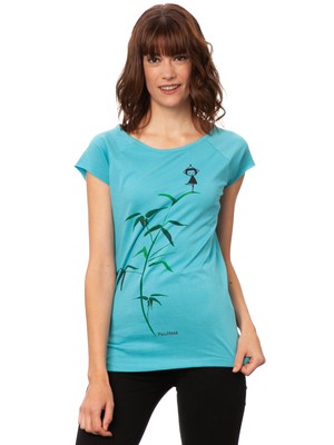 Yoga Girl Cap Sleeve neptune from FellHerz T-Shirts - bio, fair & vegan