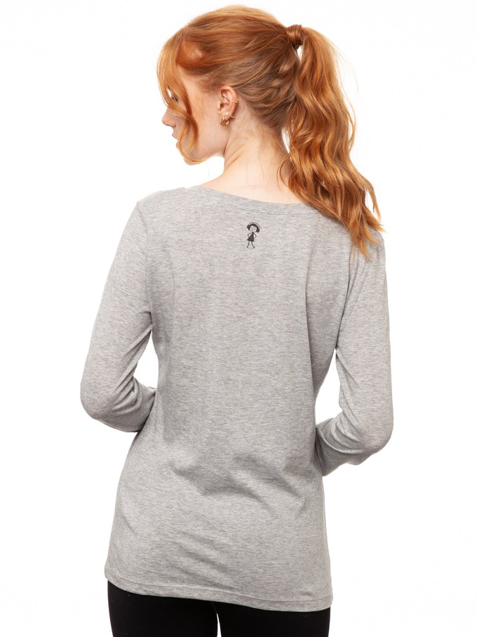 Long sleeve heather grey from FellHerz T-Shirts - bio, fair & vegan