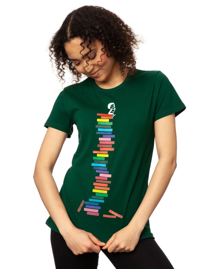 Books T-Shirt bottle green from FellHerz T-Shirts - bio, fair & vegan