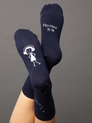 Pack of 6 socks with organic cotton mix anchor midnight and black from FellHerz T-Shirts - bio, fair & vegan