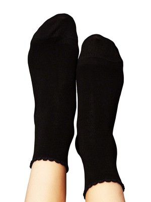 Pack of 6 socks with viscose (made of bamboo) mix confetti white and heart black from FellHerz T-Shirts - bio, fair & vegan