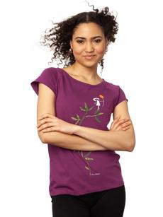 Branchmaiden Cap Sleeve berry via FellHerz T-Shirts - bio, fair & vegan