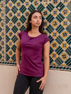 Cap Sleeve berry via FellHerz T-Shirts - bio, fair & vegan