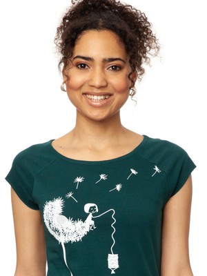 Dandelion Cap Sleeve Deep Teal from FellHerz T-Shirts - bio, fair & vegan