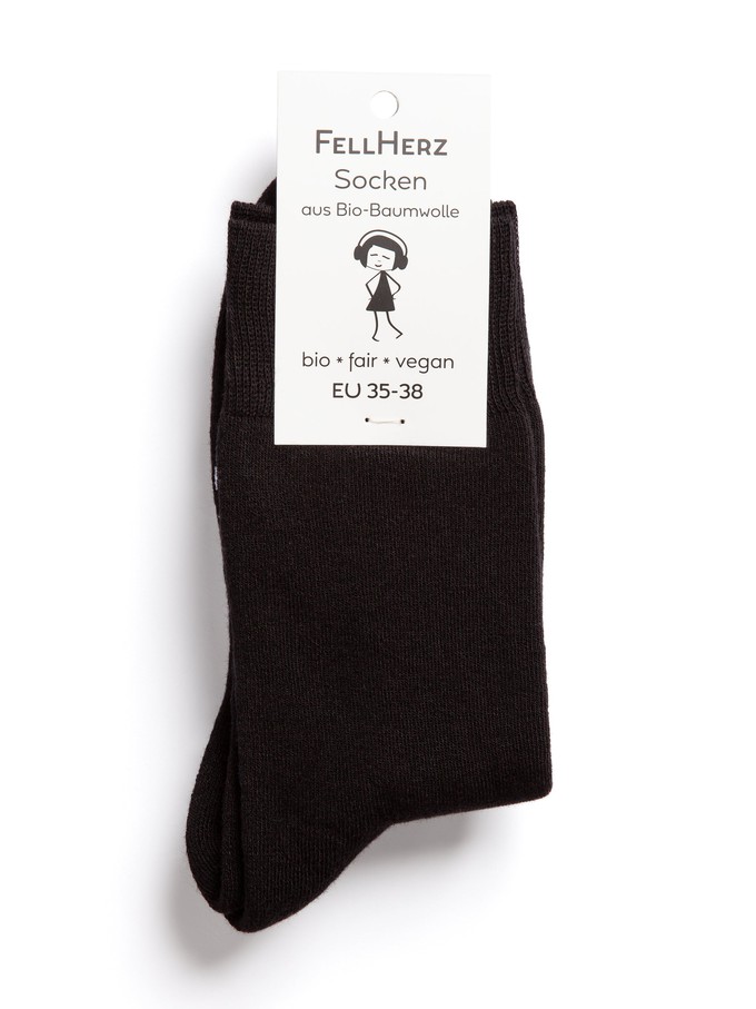 Pack of 6 warm cuddly socks with organic cotton mix confetti thundercloud and black from FellHerz T-Shirts - bio, fair & vegan