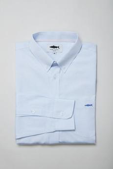 Periwinkle Blue Cotton Shirt for Men via Fleet London
