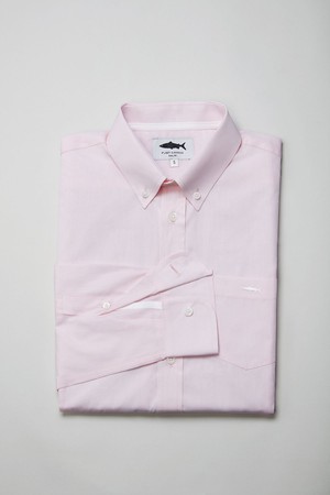 Salmon Pink Cotton Shirt for Men from Fleet London