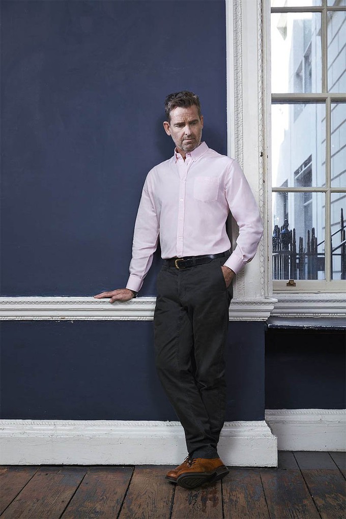 Salmon Pink Cotton Shirt for Men from Fleet London