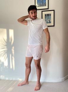 Salmon Pink Cotton Boxer Shorts via Fleet London