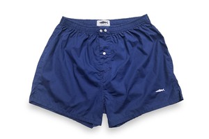 Navy Blue Cotton Boxer Shorts from Fleet London