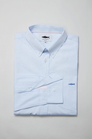 Periwinkle Blue Cotton Shirt for Men from Fleet London