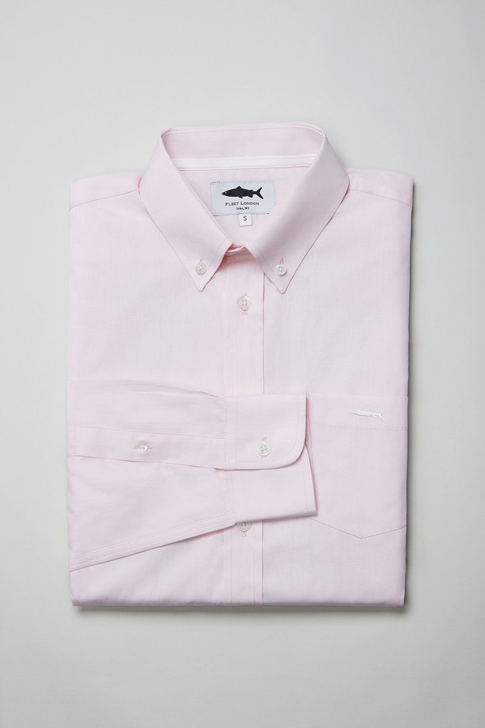 Salmon Pink Cotton Shirt for Men from Fleet London