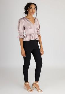 Satin Ruffle Top via For Love & Reason