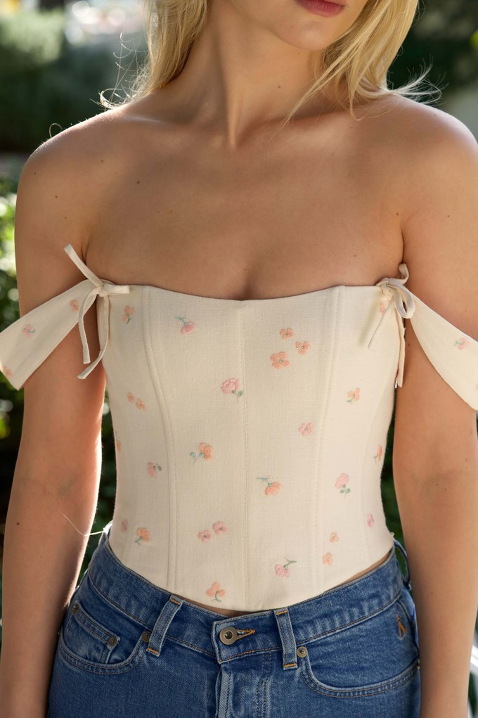 Jeanette Embroidery Corset Top from GAÂLA