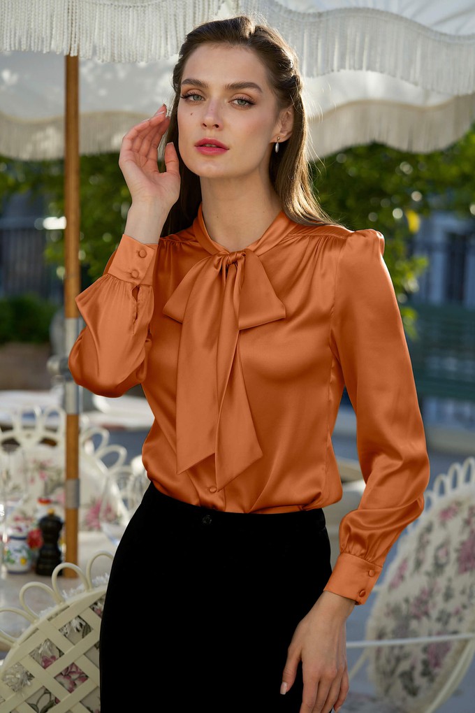 Lena Silk Bow Blouse from GAÂLA