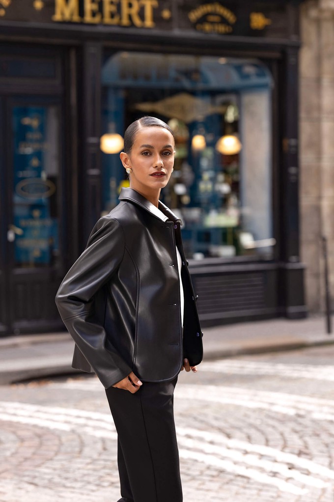 Sylvie Faux Leather Short Coat from GAÂLA