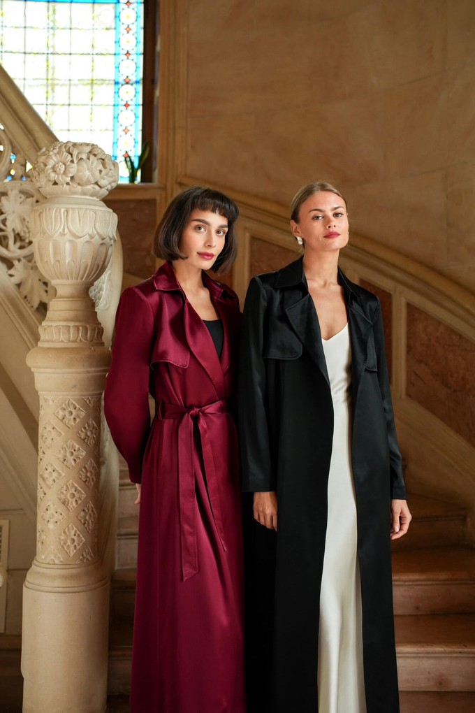 Cameron Satin Trenchcoat from GAÂLA