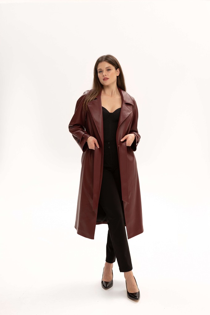 Nadine Faux Leather Trench Coat from GAÂLA