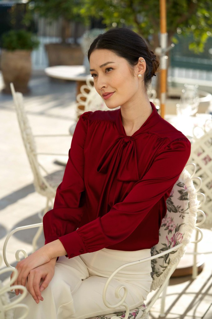 Lena Silk Bow Blouse from GAÂLA