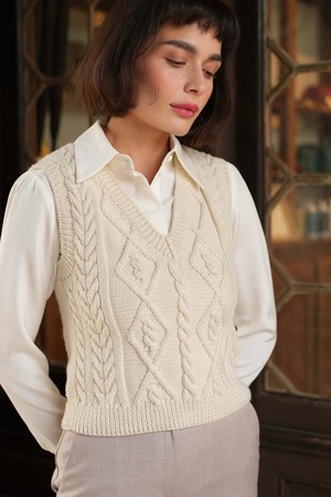 Erin Handknit Sweater Vest from GAÂLA