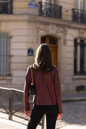 Sylvie Faux Leather Short Coat from GAÂLA